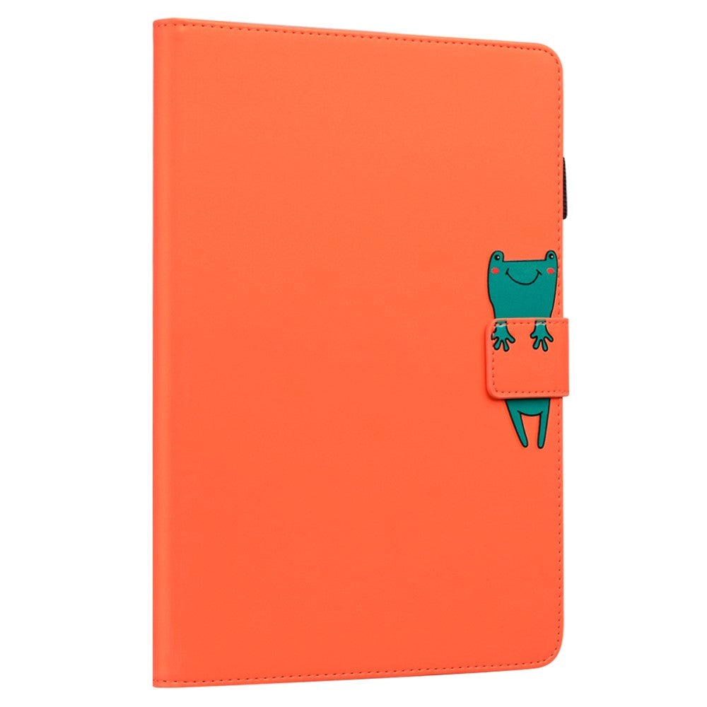 iPad 11" (2025) / iPad 10.9" (2024/2022) Læder Flip Cover m. Dyremotiv - Orange