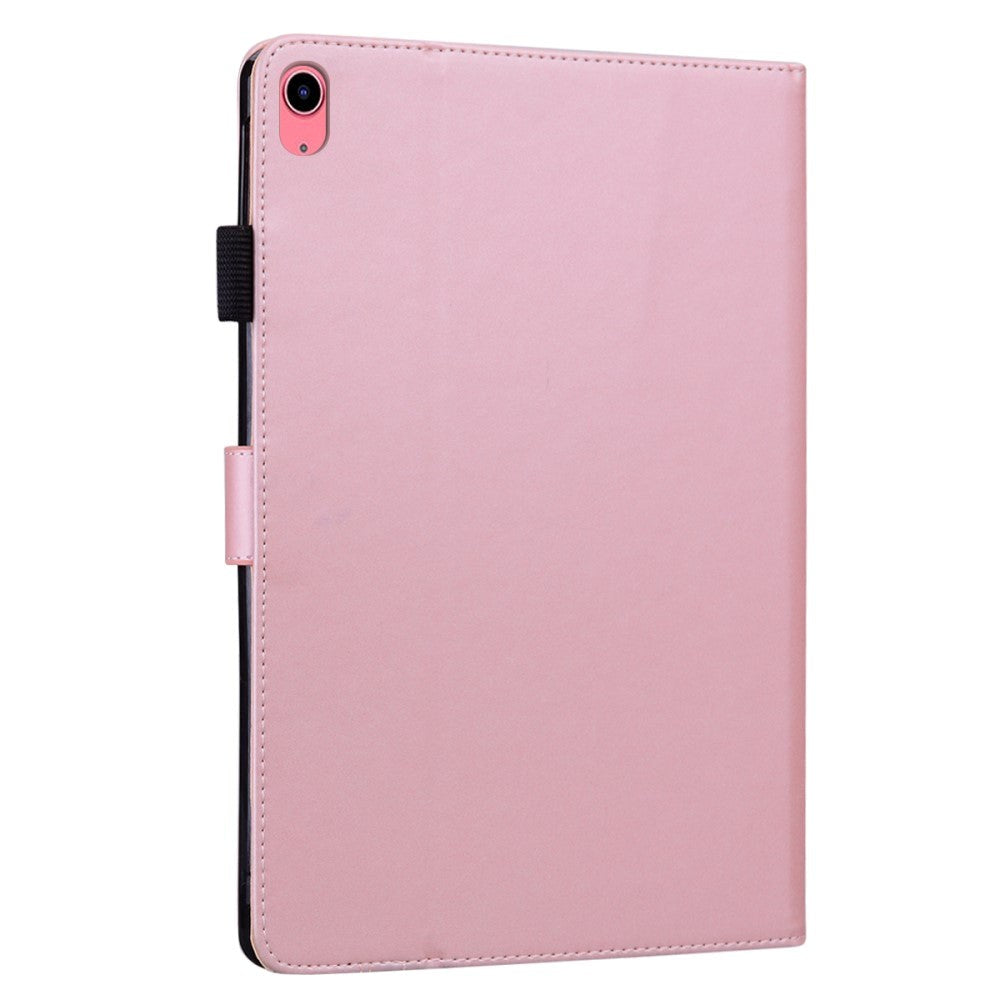 iPad 11" (2025) / iPad 10,9" (2024/2022) Leather Flip Cover m. Dyremotiv - Rosa 