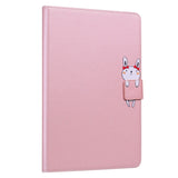 iPad 11" (2025) / iPad 10,9" (2024/2022) Leather Flip Cover m. Dyremotiv - Rosa 