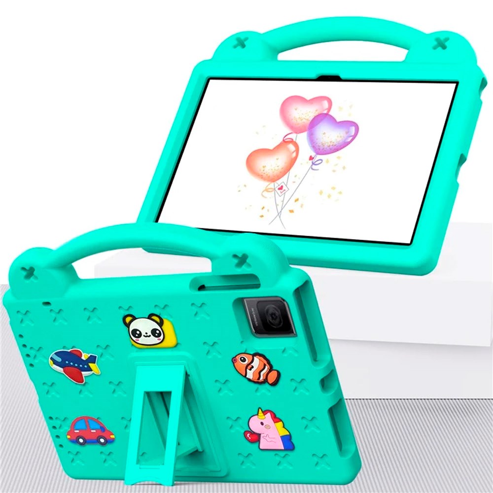 EIDERWOOD TCL Tab 10 Gen 2 / T-Mobile REVVL TAB Barnetrekk m. Leseholder &amp; Tegneholder - Grønn