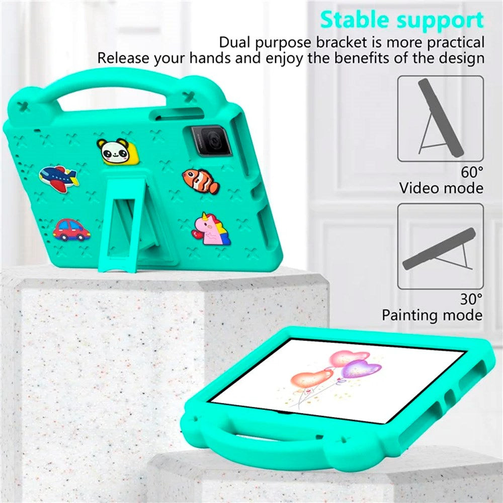 EIDERWOOD TCL Tab 10 Gen 2 / T-Mobile REVVL TAB Barnetrekk m. Leseholder &amp; Tegneholder - Grønn