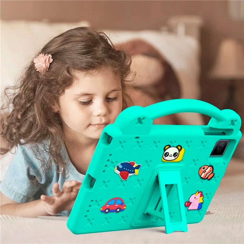 EIDERWOOD TCL Tab 10 Gen 2 / T-Mobile REVVL TAB Barnetrekk m. Leseholder &amp; Tegneholder - Grønn