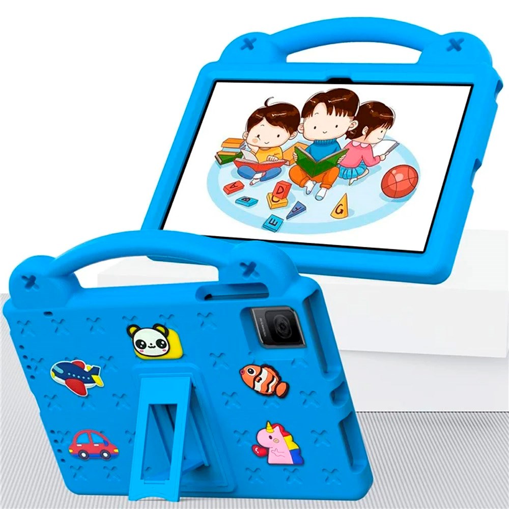 EIDERWOOD TCL Tab 10 Gen 2 / T-Mobile REVVL TAB Barnetrekk m. Leseholder &amp; Tegneholder - Blå