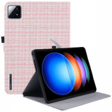 EIDERWOOD Xiaomi Pad 6S Pro Stofbetrukket Læder Bagside Cover m. Ståfunktion - Lyserød