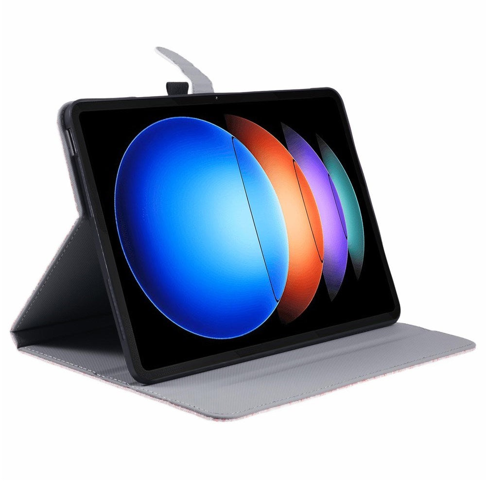 EIDERWOOD Xiaomi Pad 6S Pro Stofbetrukket Læder Bagside Cover m. Ståfunktion - Lyserød