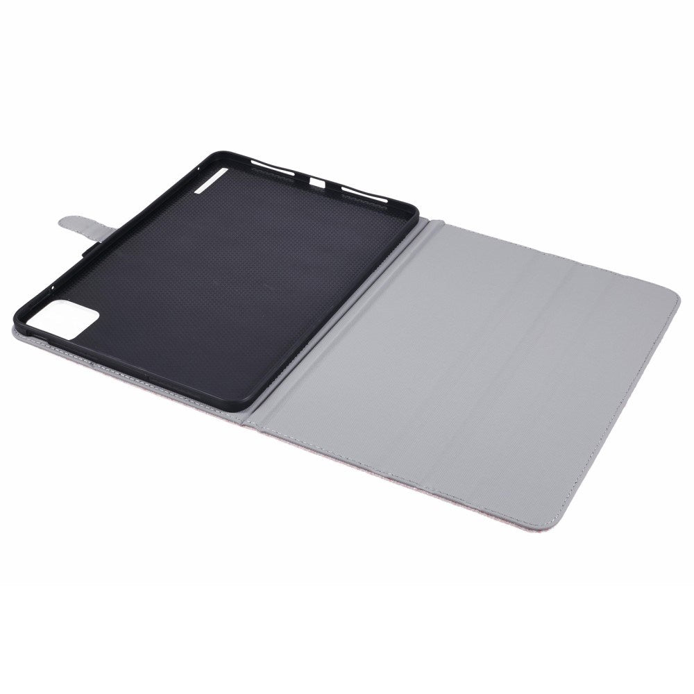 EIDERWOOD Xiaomi Pad 6S Pro Stofbetrukket Læder Bagside Cover m. Ståfunktion - Lyserød