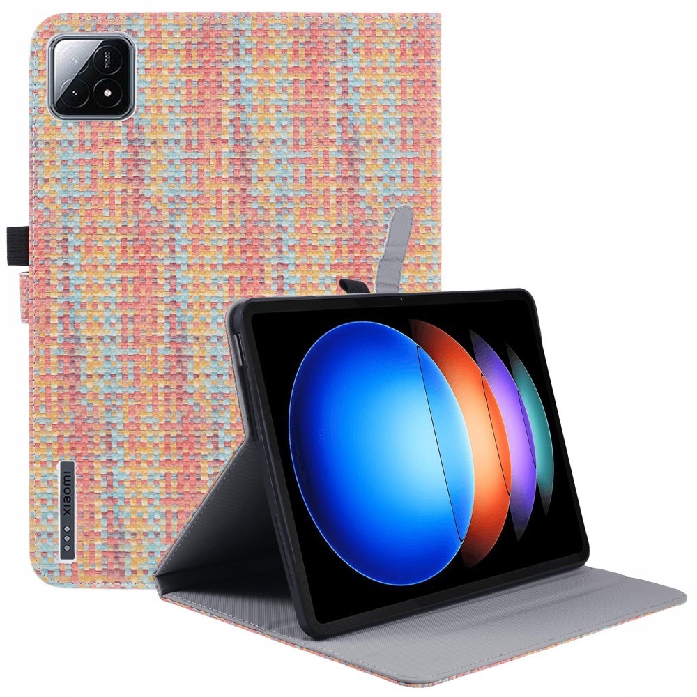 EIDERWOOD Xiaomi Pad 6S Pro Stoffskinn Bakdeksel m. Ståfunksjon - Rainbow