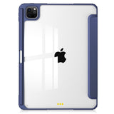 EIDERWOOD iPad Pro 11 (2024) Hybrid Flip Cover m. Penneholder - blå og gjennomsiktig