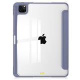 EIDERWOOD iPad Pro 11" (2025 / 2024) Hybrid Flip Cover m. Pen Holder - Lilla & Gennemsigtig