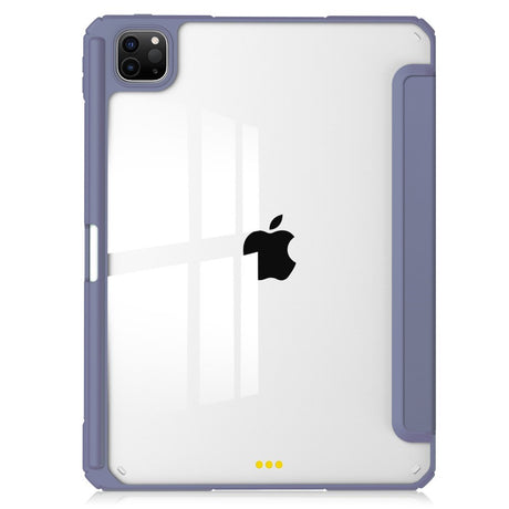 EIDERWOOD iPad Pro 11 (2024) Hybrid Flip Cover m. Penneholder - lilla og gjennomsiktig