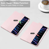 EIDERWOOD iPad Pro 11" (2025 / 2024) Hybrid Flip Cover m. Pen Holder - Pink & Gennemsigtig