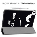 EIDERWOOD iPad Pro 11" (2024) Tri-Fold Faux Leather Flip Cover med sovefunksjon - "Ikke rør meg"