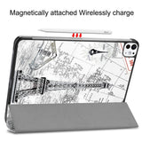 EIDERWOOD iPad Pro 11" (2024) Tri-Fold flip-deksel i kunstskinn med sovefunksjon - Eiffeltårnet