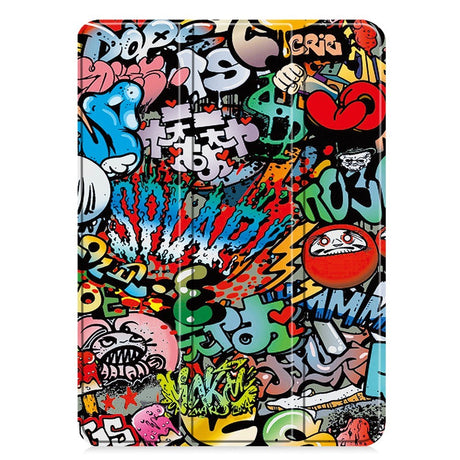 EIDERWOOD iPad Pro 11" (2024) Tri-Fold Faux Leather Flip Cover m. Sleep Function - Graffiti