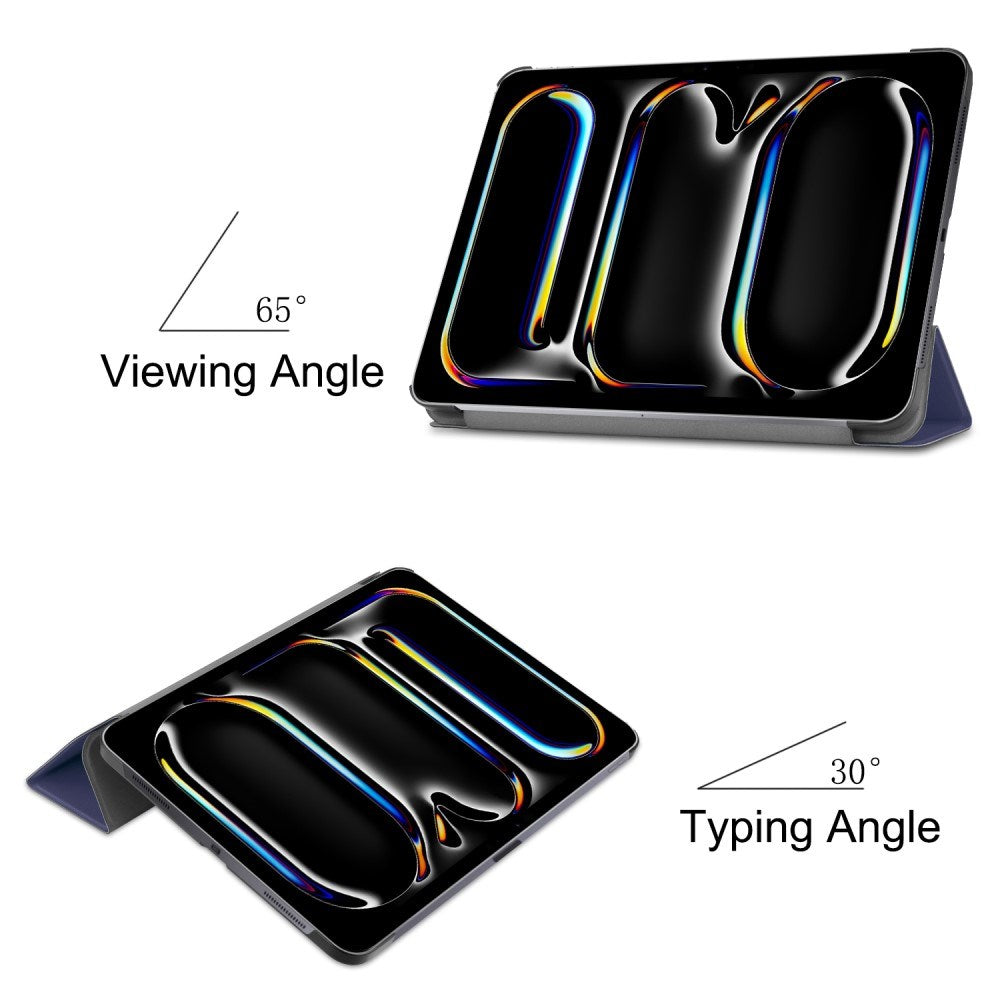 EIDERWOOD iPad Pro 11" (2025 / 2024) Tri-Fold Læder Flip Cover - Mørkeblå