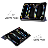 EIDERWOOD iPad Pro 11" (2025 / 2024) Tri-Fold Læder Flip Cover - Mørkeblå