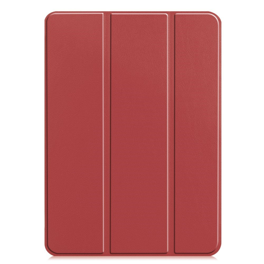 EIDERWOOD iPad Pro 11" (2024) Tri-Fold Leather Flip Cover - Burgundy
