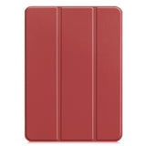 EIDERWOOD iPad Pro 11" (2024) Tri-Fold Leather Flip Cover - Burgundy