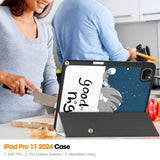 EIDERWOOD iPad Pro 11" (2025 / 2024) Tri-Fold Kunstlæder Flip Cover m. Vågeblus Funktion - Kat