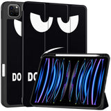 EIDERWOOD iPad Pro 11" (2025 / 2024) Tri-Fold Kunstlæder Flip Cover m. Vågeblus Funktion - Don't Touch Me