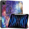 EIDERWOOD iPad Pro 11" (2025 / 2024) Tri-Fold Kunstlæder Flip Cover m. Vågeblus Funktion - Galakse