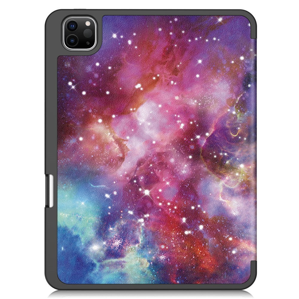 EIDERWOOD iPad Pro 11" (2025 / 2024) Tri-Fold Kunstlæder Flip Cover m. Vågeblus Funktion - Galakse