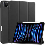 EIDERWOOD iPad Pro 11" (2025 / 2024) Tri-Fold Læder Flip Cover m. Apple Pencil Holder - Sort