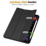 EIDERWOOD iPad Pro 11" (2025 / 2024) Tri-Fold Læder Flip Cover m. Apple Pencil Holder - Sort