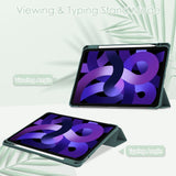 EIDERWOOD iPad Air 11" (2025 / 2024) Hybrid Flip-deksel med pennholder - grønn og gjennomsiktig