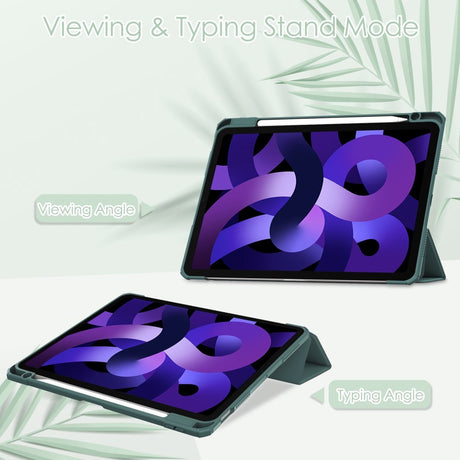 EIDERWOOD iPad Air 11" (2025 / 2024) Hybrid Flip-deksel med pennholder - grønn og gjennomsiktig
