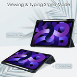 EIDERWOOD iPad Air 11" (2025 / 2024) Hybrid Flip-deksel med pennholder - blå og gjennomsiktig