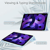 EIDERWOOD iPad Air 11" (2025 / 2024) Hybrid Flip-deksel med pennholder - lyseblå og gjennomsiktig