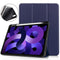 EIDERWOOD iPad Air 11" (2025 / 2024) Litchi Tri-Fold Leather Flip Cover m. Apple blyantholder - mørkeblå