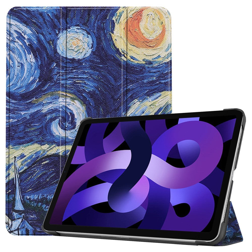 EIDERWOOD iPad Air 11" (2025 / 2024) Tri-Fold flip-deksel i kunstskinn med sovefunksjon - maling