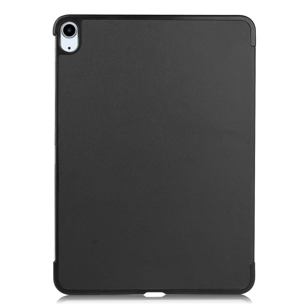 EIDERWOOD iPad Air 11" (2025 / 2024) Litchi Tri-Fold Leather Flip Cover - Svart
