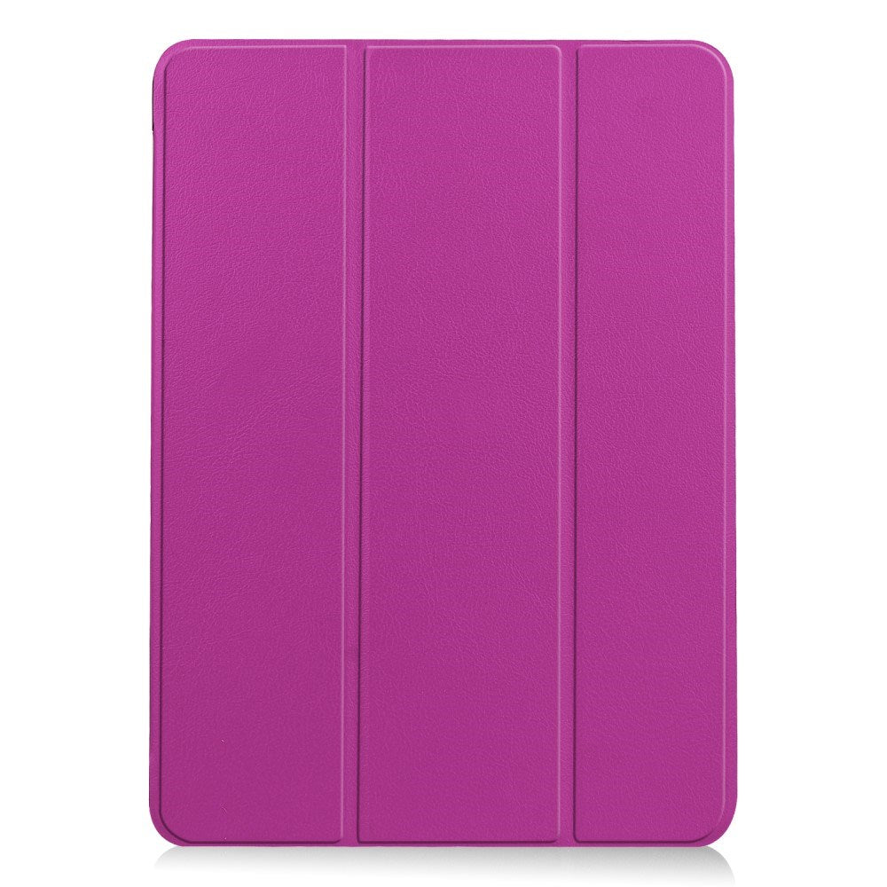 EIDERWOOD iPad Air 11" (2025 / 2024) Litchi Tri-Fold Leather Flip Cover - Lilla