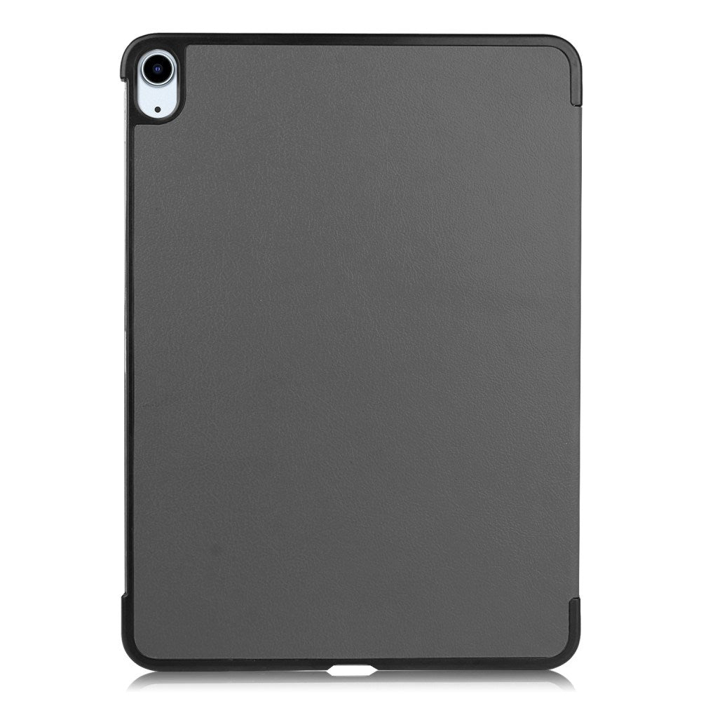 EIDERWOOD iPad Air 11" (2025 / 2024) Litchi Tri-Fold Leather Flip Cover - Grå