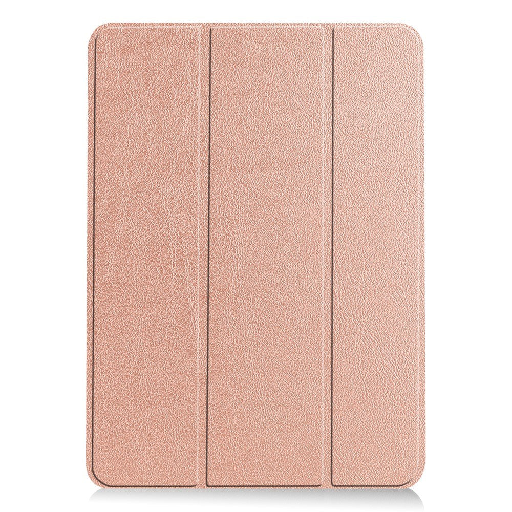 EIDERWOOD iPad Air 11" (2025 / 2024) Litchi Tri-Fold Leather Flip Cover - Rose Gold
