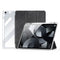 iPad Air 13" (2025 / 2024) DUX DUCIS Unid Series Tri-Fold Flip Cover - Gjennomsiktig / Svart
