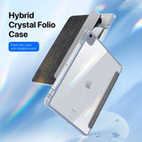 iPad Air 13" (2025 / 2024) DUX DUCIS Unid Series Tri-Fold Flip Cover - Gjennomsiktig / Svart