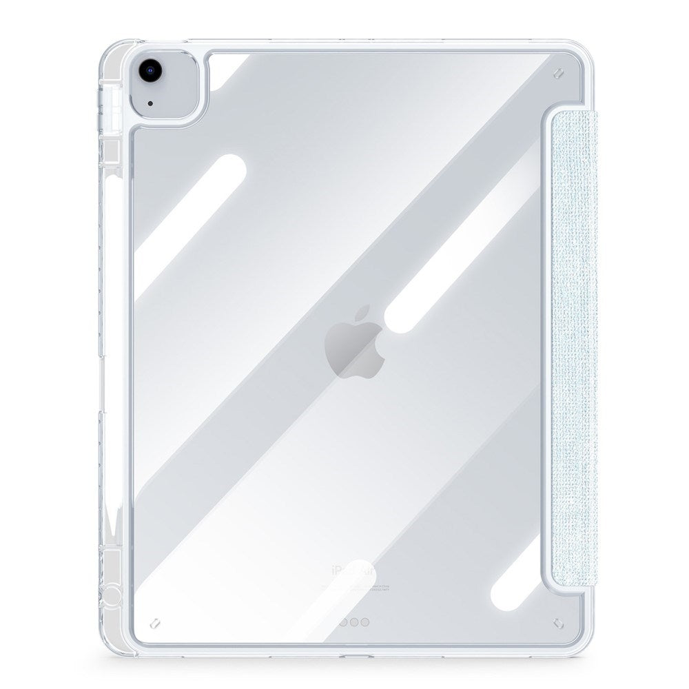 iPad Air 13" (2025 / 2024) DUX DUCIS Unid Series Tri-Fold Flip Cover - Gjennomsiktig / Lyseblå
