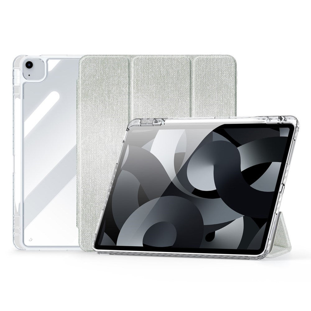 iPad Air 13" (2025 / 2024) DUX DUCIS Unid Series Tri-Fold Flip Cover - Gjennomsiktig / Grønn