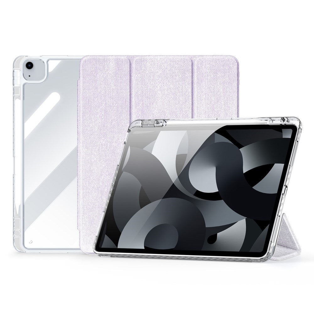 iPad Air 13" (2025 / 2024) DUX DUCIS Unid Series Tri-Fold Flip Cover - Gjennomsiktig / Lilla