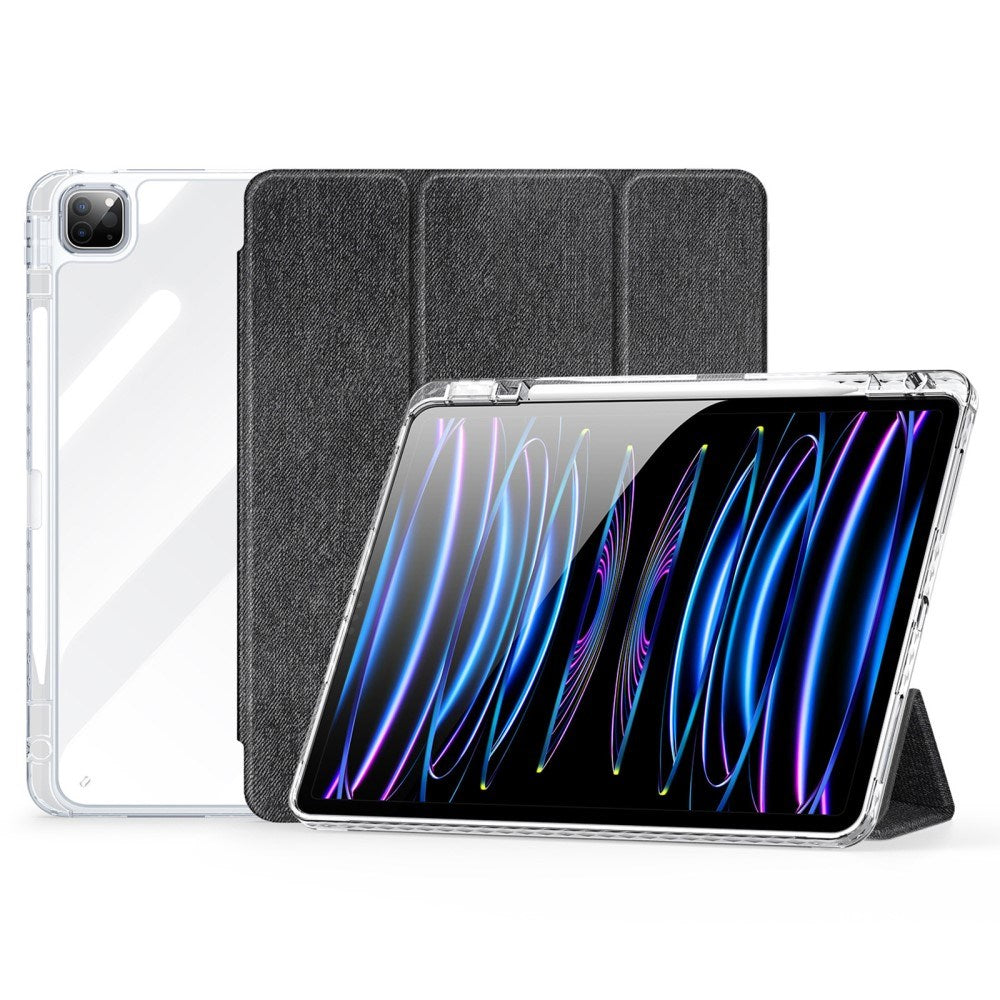 iPad Pro 13" (2024) DUX DUCIS Unid Series Tri-Fold Flip Cover - Gjennomsiktig / Svart