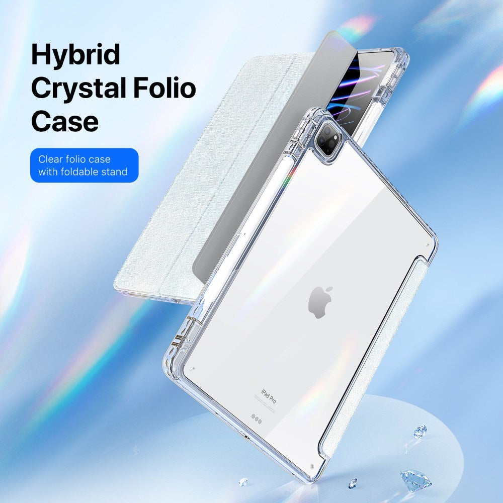iPad Pro 13" (2024) DUX DUCIS Unid Series Tri-Fold Flip Cover - Gjennomsiktig / Lyseblå