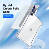 iPad Pro 13" (2024) DUX DUCIS Unid Series Tri-Fold Flip Cover - Gjennomsiktig / Lyseblå