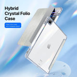 iPad Pro 13" (2024) DUX DUCIS Unid Series Tri-Fold Flip Cover - Gjennomsiktig / Grønn