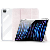 iPad Pro 13" (2024) DUX DUCIS Unid Series Tri-Fold Flip Cover - Gjennomsiktig / Rosa