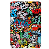 EDIERWOOD Xiaomi Redmi Pad Pro Tri-Fold Faux Leather Flip Cover m. Søvnfunksjon - Graffiti