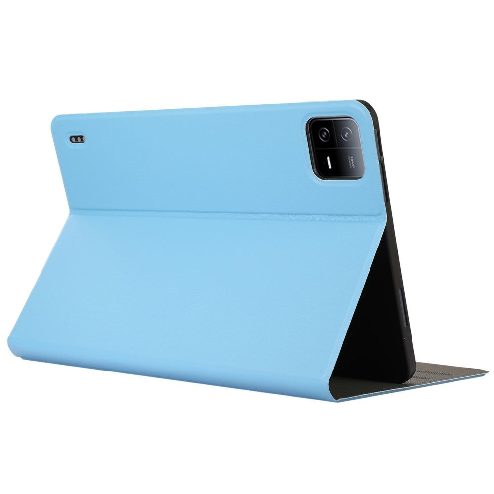 EIDERWOOD Xiaomi Pad 6S Pro Vegan Leather Tablet Flip Cover m. Ståfunksjon - Lyseblå